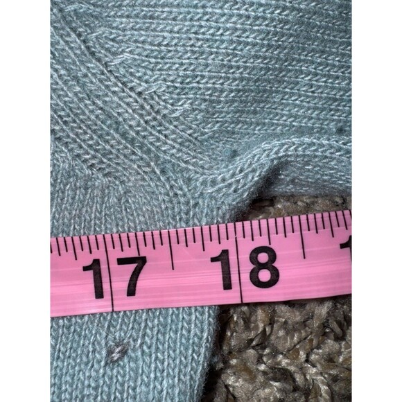 Benedetta B Merino Wool Cashmere Blend Blue Sweater Polkadot Size Medium $148 - Picture 15 of 16